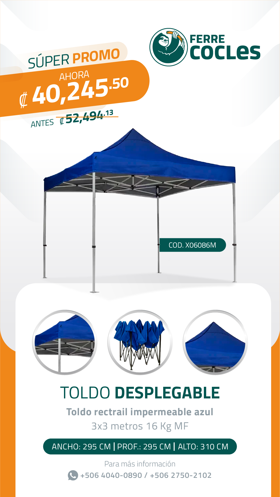 Toldo azul